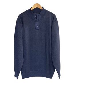MOUNTAIN‎ EXPEDITIONS, Men’s Blue/Gray Sweater, 1/4 front button, XXL, NWOT